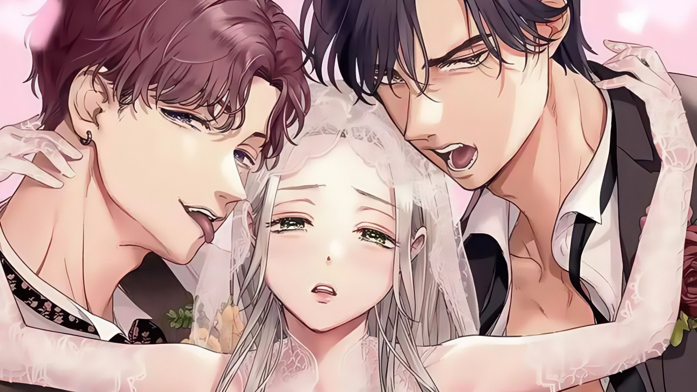 A Happy Bride and Her... Two Grooms? - My Childhood Friends Want to Marry Me in a Polygamous World!